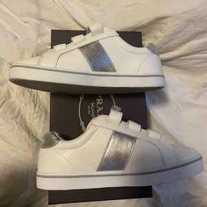 Prada white double strapped sneaker !
